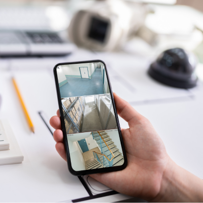 New Haven security camera feed on cell phone